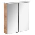 Fackelmann 84102 LED Spiegelschrank 60 cm eiche hell LED Badspiegel B.perfekt