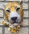 Leopard Wandfigur Outdoor Naturgetreu Figur Afrika Dekofigur Raubkatze