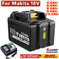 Für Makita Akku 18V 12AH 9AH BL1860B BL1850B BL1830 BL1820 LXT Lithium Li-ion