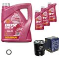 SCT Germany Inspektionspaket MANNOL Energy Ultra JP 5W-20 8L für Mitsubishi 1.0