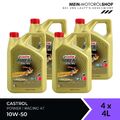 Castrol Power 1 Racing 4T 10W-50 Motorradöl JASO MA2 API SN 4x4 Liter = 16 Liter