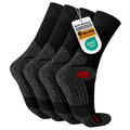 Trekkingsocken Wandersocken Funktionssocken Frotteesohle - Unisex 4er Pack