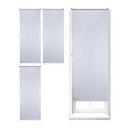 4 x Thermo Verdunklungsrollo ohne Bohren, Fensterrollo weiß, Hitzeschutz 80x210