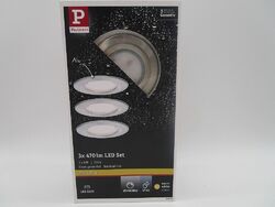 Nova Plus Coin Basisset starr IP44 rund 78mm Coin 3x6W 3x470lm 230V dimmbar 2700