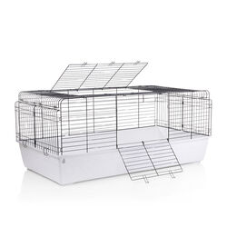 KaninchenKäfig Hase Meerschwein KleintierKäfig Stall XXL weiß 150x74x63cm(BxTxH): 150x74x63cm / 3mm Gitterstärke / 30mm Abstand 