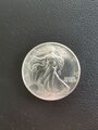 ONE DOLLAR 1 OZ FINE SILVER AMERICAN EAGLE - LIBERTY USA 1991