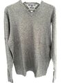 Tommy Hilfiger Herren Pullover V-Ausschnitt XL aus Pima cotton Grau Regular