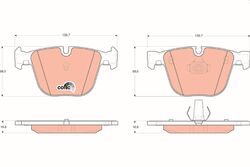 TRW Bremsbelagsatz Scheibenbremse COTEC GDB1502 für BMW BENTLEY X5 E60 E61 E63 7