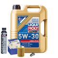 Motoröl 5W30 LIQUI MOLY Longlife Iii 5L+MAHLE Ölfilter+Cera Tec+Ölablassschraube