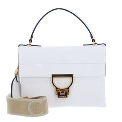 COCCINELLE Arlettis Signature Handbag Grained Leather Handtasche Brillant White