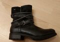 Tom Tailor ° coole Stiefel ° Stiefelette ° Gr. 39 ° schwarz ° warm gefüttert NEU