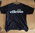 Schwarzes Ellesse T-Shirt Mit Weißem Print