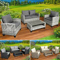 BRAST Poly Rattan Sitzgarnitur Delight Gartenmöbel Essgruppe Lounge Sitzgruppe