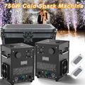 2stk 750W Cold Spark Machine mit Flightcase Sparkular Funkenmaschine DMX DJ Show