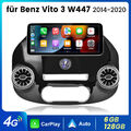 Für Mercedes-Benz W447 12.3''Autoradio Android CarPlay GPS Navi SWC +KAM 6+128G