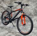 24 Zoll ALU MTB Gefedert mit 21-Gang Shimano NEU 2465-Antra-Orange