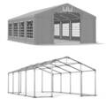 Partyzelt 4x8 PVC Pavillon Gartenzelt Festzelt Bierzelt Ganzjährige 8x4 Grau W