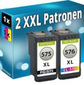 2x Patronen für Canon PG-575XL PG-576XL PIXMA TS3550i  TS3551i  TR4750i TR4751i