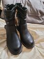 Tom Tailor Denim Boots Stiefeletten Biker Look Schnallen schwarz Gr. 39 NEU