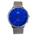 Meister Anker Funkuhr Armbanduhr Herren Silber Blau 42mm DESIGN 108