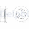 2x DELPHI Bremsscheibe BG4247 für CHRYSLER DODGE  passend für FIAT