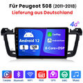 6+128GB Android 13 Autoradio GPS CarPlay 4G LTE Für Peugeot 508 2011-2018 DAB+