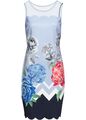 Kleid mit Blumenprint Gr. 36/38 Dunkelblau Kurzes Freizeitkleid 1xget NEUw