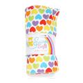 Kullaloo Plüsch Super Soft SHORTY Rainbow Love Hearts 0,75x1m nähen Nähmaschine