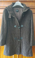 GIL BRET Dufflecoat Wollmantel★Kapuze★Fischgrät Tweed★braun/sw★Gr. 44★NP 199 €