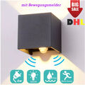 Cube Würfel LED Wandleuchte Wandlampe mit Bewegungsmelder Up Down außen/innen $