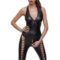 Sexy Damen Overall S-XL Bein-Schnürung + 2-Wege-Zip + Club Party Jumpsuit "Diya"