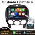 4+64G CarPlay Autoradio GPS Navi Android 13 WiFi 4G DAB für Mazda 2 2007-2013