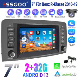 Android 13 Autoradio Carplay RDS Kam GPS Für Mercedes Benz R Klasse W251 2006-12