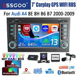 Für Audi A4 S4 RS4 B6 B7 B8 SEAT EXEO DAB+ 64G Android 13 Autoradio Navi Carplay