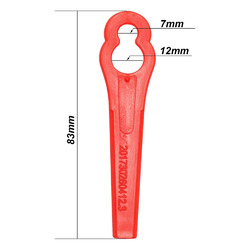 200 x Ersatz Kunststoff Messer Klingen für Einhell Akku Rasentrimmer GE-CT 18 Li