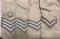 British Army Surplus Alle Ränke Fad G1 Beige Kurzärmelig Kleid Hemd mit Streifen