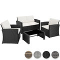 Polyrattan Sitzgruppe Lounge Gartenset Garten Balkon Möbel Sofa Sessel Tisch Set