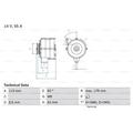 BOSCH Generator Lichtmaschine 55A 14V für VW Passat 32B Golf I Cabriolet 155