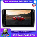 Carplay 9" Android 12 Für Mercedes ML W164 GL Autoradio GPS NAVI DAB+ BT 4+64GB