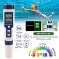 5 IN 1 Digital Wasser Qualität Tester Stift Ec Ph Salzgehalt Temp Meter Prüfer