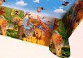 Tischdecke  Safari  Party  130 x 180 cm Motto Geburtstag  Kinder  Garten  Neu