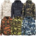 Urban Classics Camo Pull Over Windbreaker Camouflage Funktions- Übergangsjacke 