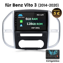 6G+128G Für Mercedes Benz Vito W447 10" Autoradio GPS Navi Android Auto CarPlay