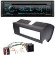 Kenwood Bluetooth DAB CD MP3 USB Autoradio für Fiat Panda (bis 2002) - schwarz