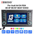 Autoradio Android 13 4+64G CarPlay GPS AM 4G Für Audi A4 S4 RS4 B6 B7 SEAT Exeo