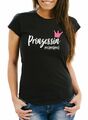 Damen T-Shirt Print Aufdruck Prinzessin Mimimi Krone bedruckt Spruch Frauen