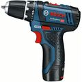 Bosch GSR 12V-15 Professional Akku-Bohrschrauber blau/schwarz LED-Arbeitslicht