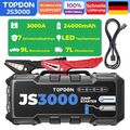 TOPDON JS3000 Auto KFZ Starthilfe Jump Starter 24000mAh 9L Gas Booster Powerbank