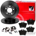 brembo GELOCHTE BREMSSCHEIBEN + BELÄGE HINTEN passend für PEUGEOT 407 CITROEN C5