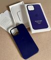 Original Apple MYTZM/A iPhone 12 Pro Max Leather  Case Deep Violet Lila Blau